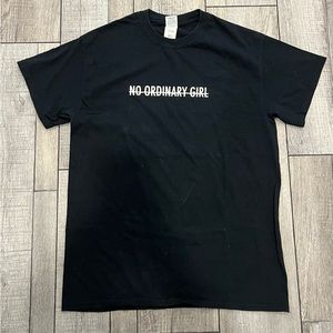 Black “ No Ordinary Girl “ T-shirt tee Size medium